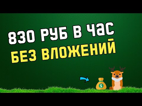 Самый быстрый заработок в интернете без вложений 830 руб в час